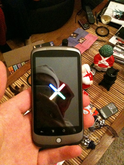 Il Google Phone (nome in codice Nexus One) in unimmagine di TechCrunch
